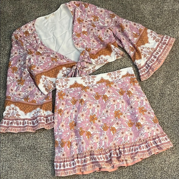 Altar’d state floral crop and skirt set medium - Picture 1 of 8
